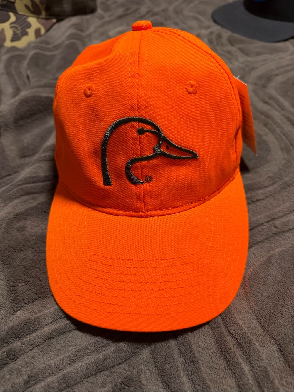 Bright Orange Duck Logo Baseball Cap - Men's Casual Hat